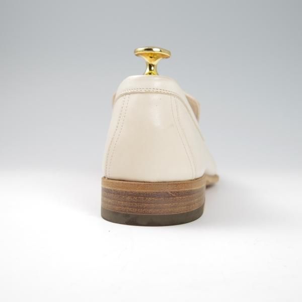 未使用★(伊製)HERMES/エルメス SIZE 40.5【★スリッポン/ローファー】カーフ/白/メンズ★f822