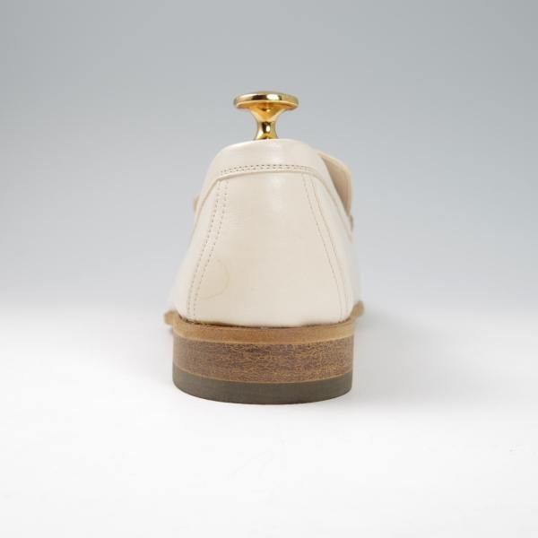 未使用★(伊製)HERMES/エルメス SIZE 40.5【★スリッポン/ローファー】カーフ/白/メンズ★f822