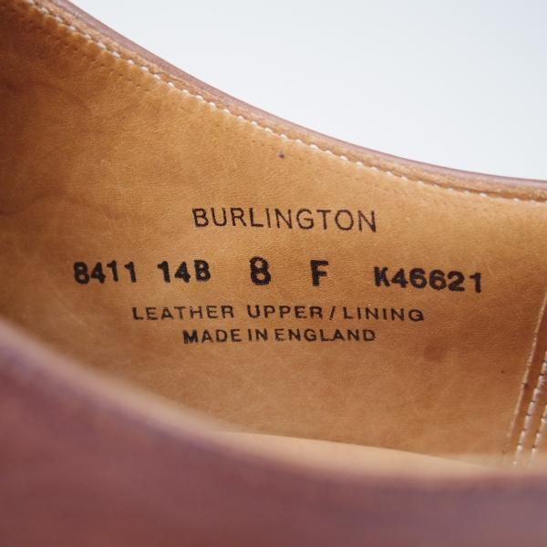 極美品★クロケット&ジョーンズ 8F【貴重★(英)GORDON SCOTT別注/BURLINGTON】パンチドキャップトゥ/カーフ/茶/Crockett&Jones★f823