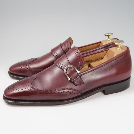 極上★(伊)サルヴァトーレ・フェラガモ 7.5EE【最上級★TRAMEZZAライン/トラメッザ】ローファー/カーフ/赤茶/Salvatore Ferragamo★f826