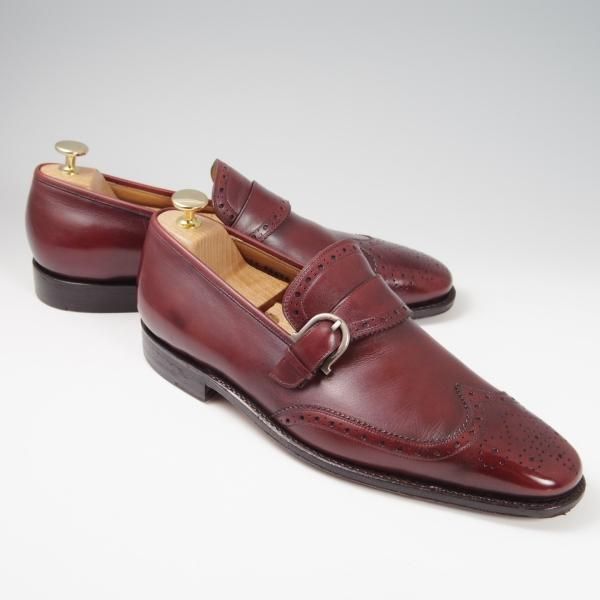 極上★(伊)サルヴァトーレ・フェラガモ 7.5EE【最上級★TRAMEZZAライン/トラメッザ】ローファー/カーフ/赤茶/Salvatore Ferragamo★f826