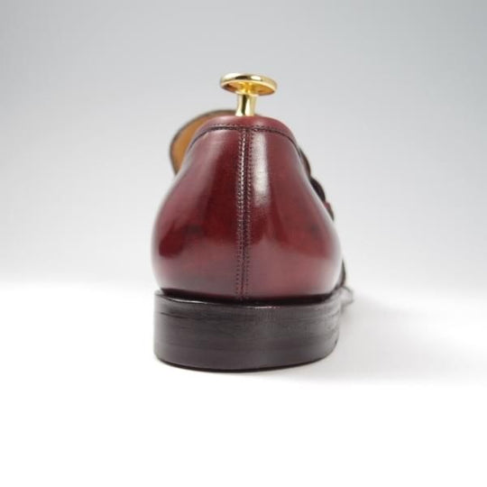 極上★(伊)サルヴァトーレ・フェラガモ 7.5EE【最上級★TRAMEZZAライン/トラメッザ】ローファー/カーフ/赤茶/Salvatore Ferragamo★f826