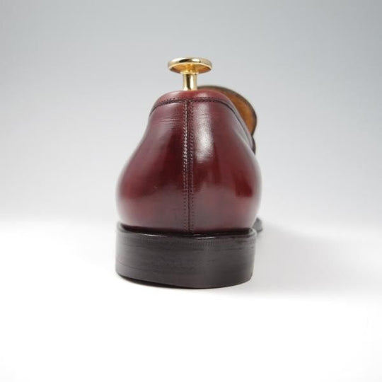 極上★(伊)サルヴァトーレ・フェラガモ 7.5EE【最上級★TRAMEZZAライン/トラメッザ】ローファー/カーフ/赤茶/Salvatore Ferragamo★f826