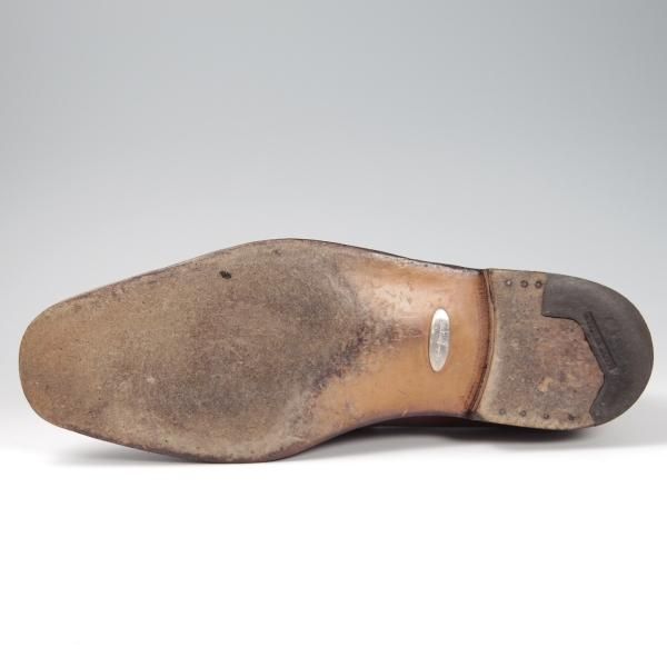 極上★(伊)サルヴァトーレ・フェラガモ 7.5EE【最上級★TRAMEZZAライン/トラメッザ】ローファー/カーフ/赤茶/Salvatore Ferragamo★f826