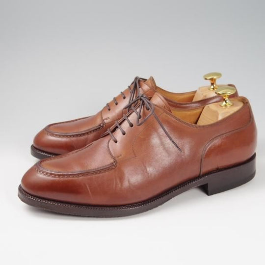 極上★(スペイン製)YANKO/ヤンコ SIZE 24【グッドイヤーウェルテッド製法★Uチップ/カーフ】茶/メンズ★f828