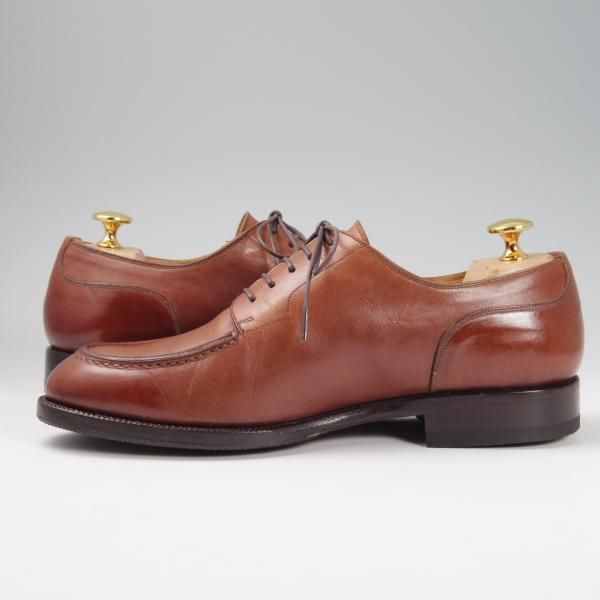 極上★(スペイン製)YANKO/ヤンコ SIZE 24【グッドイヤーウェルテッド製法★Uチップ/カーフ】茶/メンズ★f828