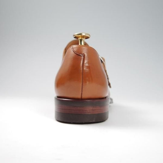 極美品★(スペイン製)CARMINA/カルミナ SIZE 7【モデル定価￥60,480-★ダイナイトソール仕様/MEERMIN別注】ダブルモンク/カーフ/茶★f831