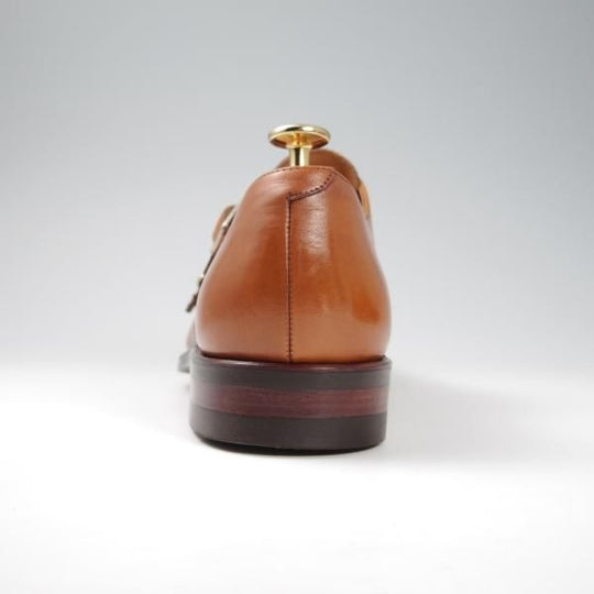 極美品★(スペイン製)CARMINA/カルミナ SIZE 7【モデル定価￥60,480-★ダイナイトソール仕様/MEERMIN別注】ダブルモンク/カーフ/茶★f831