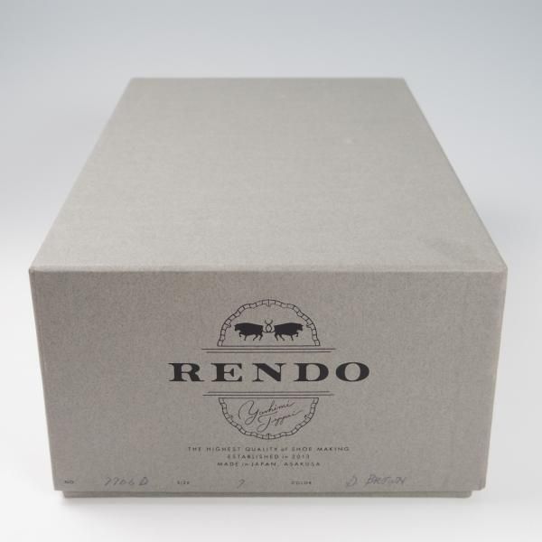 美品★(浅草)RENDO/レンド SIZE 7【定価￥53,900-★ダイナイトソール仕様/7706D】チャッカブーツ/カーフ/濃茶/メンズ★f832