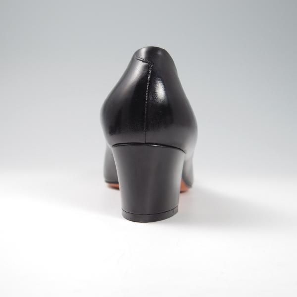 未使用★(伊)サントーニ(レディース) SIZE 35【定価￥74,520-★ヒールパンプス/ロゴプレート仕様】Rose collection/カーフ/黒/Santoni★f833