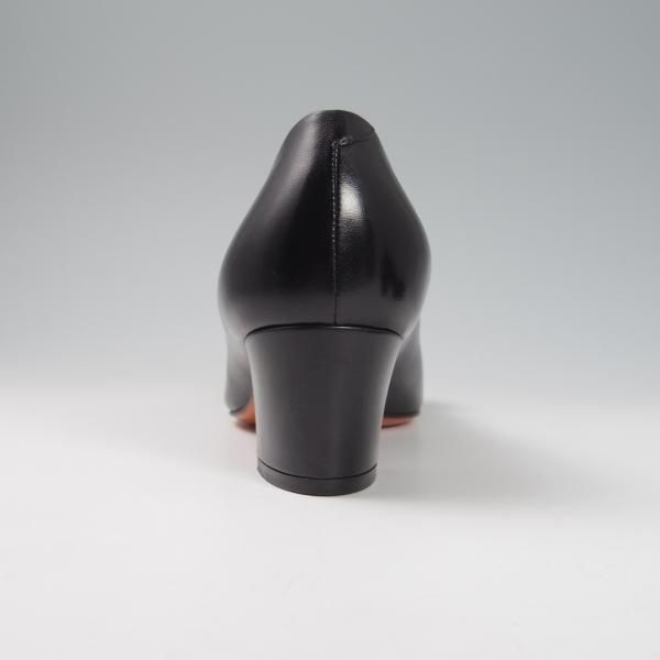 未使用★(伊)サントーニ(レディース) SIZE 35【定価￥74,520-★ヒールパンプス/ロゴプレート仕様】Rose collection/カーフ/黒/Santoni★f833