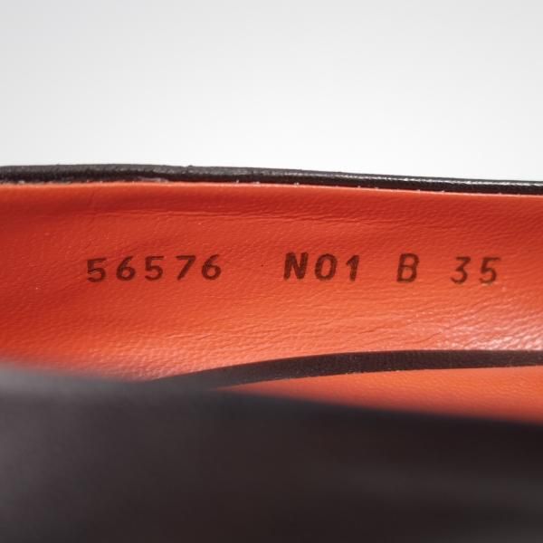 未使用★(伊)サントーニ(レディース) SIZE 35【定価￥74,520-★ヒールパンプス/ロゴプレート仕様】Rose collection/カーフ/黒/Santoni★f833