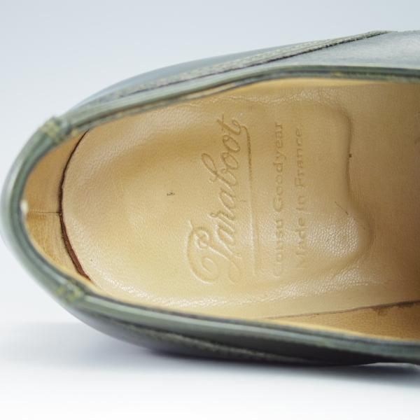 極美品★パラブーツ SIZE 5.5【モデル定価￥77,000-★ドレス仕様シャンボード/CHAMBORD】Uチップ/カーフ/VERT/メンズ/Paraboot★f836