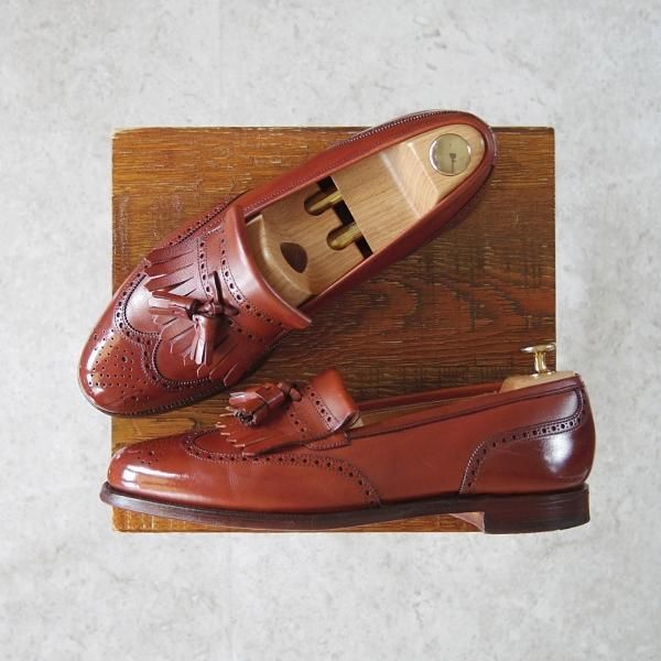 美品★クロケット&ジョーンズ 7D【定価￥88,560-★トゥモローランド別注/SLOANE】タッセルローファー/TOMORROWLAND/Crockett&Jones★f837