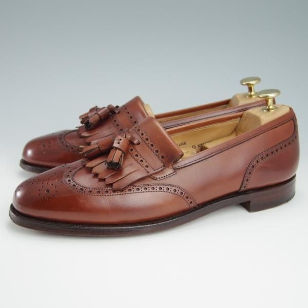 美品★クロケット&ジョーンズ 7D【定価￥88,560-★トゥモローランド別注/SLOANE】タッセルローファー/TOMORROWLAND/Crockett&Jones★f837