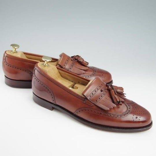 美品★クロケット&ジョーンズ 7D【定価￥88,560-★トゥモローランド別注/SLOANE】タッセルローファー/TOMORROWLAND/Crockett&Jones★f837