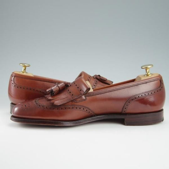 美品★クロケット&ジョーンズ 7D【定価￥88,560-★トゥモローランド別注/SLOANE】タッセルローファー/TOMORROWLAND/Crockett&Jones★f837