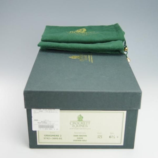 極上★クロケット&ジョーンズ 6.5E【定価￥75,600-★SHIPS別注/GRASMERE 2】325ラスト/プレーントゥ/濃茶/Crockett&Jones★f838