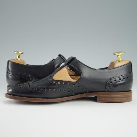 ほぼ未使用★チャーチ(レディース) SIZE 36【定価￥69,300-★T字ストラップ/TAYLA】ウイングチップ/スリッポン/サンダル/黒/Church's★f840