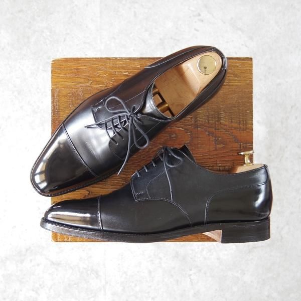 極美品★(英)チーニー 7.5F【★(英)ポールスミス別注/ストレートチップ】3888ラスト/カーフ/黒/メンズ/Paul Smith/CHEANEY★f841