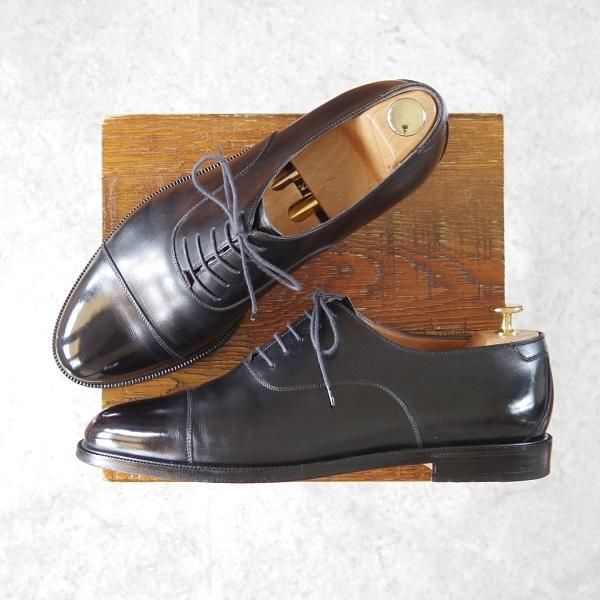 極美品★(伊)サルヴァトーレ・フェラガモ 9.5EE【★ストレートチップ/カーフ】黒/メンズ/Salvatore Ferragamo★f842