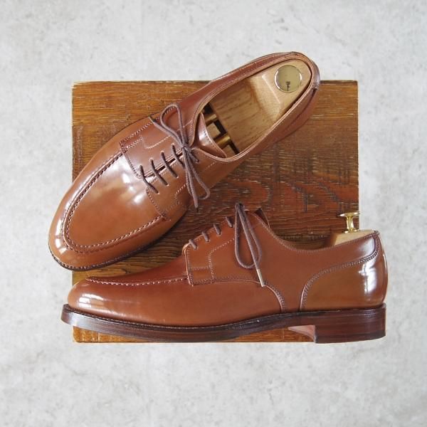 極美品★クロケット&ジョーンズ 7.5E【定価￥140,400-★ウイスキーコードバン仕様/茶/ONSLOW 2】Uチップ/325ラスト/Crockett&Jones★f844