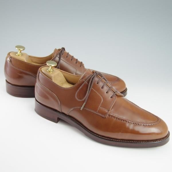 極美品★クロケット&ジョーンズ 7.5E【定価￥140,400-★ウイスキーコードバン仕様/茶/ONSLOW 2】Uチップ/325ラスト/Crockett&Jones★f844