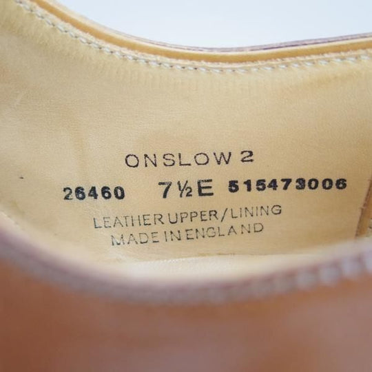 極美品★クロケット&ジョーンズ 7.5E【定価￥140,400-★ウイスキーコードバン仕様/茶/ONSLOW 2】Uチップ/325ラスト/Crockett&Jones★f844