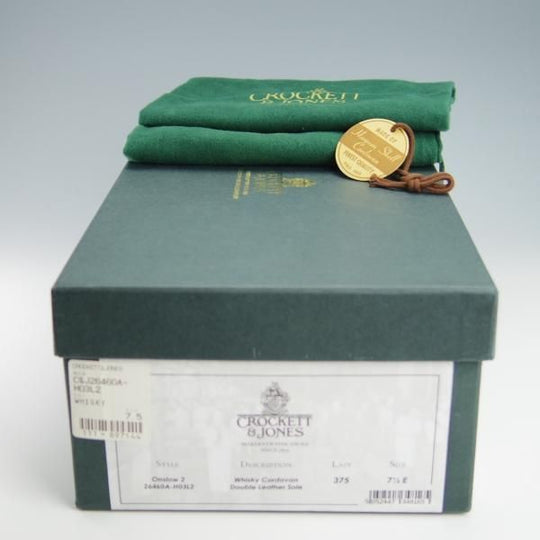 極美品★クロケット&ジョーンズ 7.5E【定価￥140,400-★ウイスキーコードバン仕様/茶/ONSLOW 2】Uチップ/325ラスト/Crockett&Jones★f844