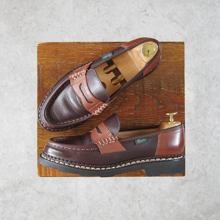 極美品★パラブーツ(レディース) SIZE 3.5【定価￥76,680-★ZUCCa別注/ORSAY】コインローファー/MARRON×FAUVE/ズッカ/Paraboot★f845