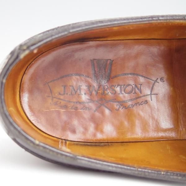 ★J.M.ウェストン(レディース) 3.5B【現行定価￥130,900-★旧ロゴ/ゴルフ/GOLF】641/35ラスト/Uチップ/カーフ/黒/Weston/ウエストン(レディース)★f848