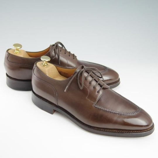 美品★ジョンロブ 7.5E【名作★シャンボード/CHAMBORD/スキンステッチ仕様】8695ラスト/Uチップ/カーフ/濃茶/メンズ/JOHN LOBB★f851