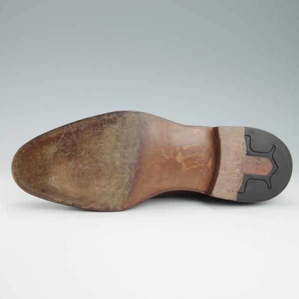 美品★ジョンロブ 7.5E【名作★シャンボード/CHAMBORD/スキンステッチ仕様】8695ラスト/Uチップ/カーフ/濃茶/メンズ/JOHN LOBB★f851