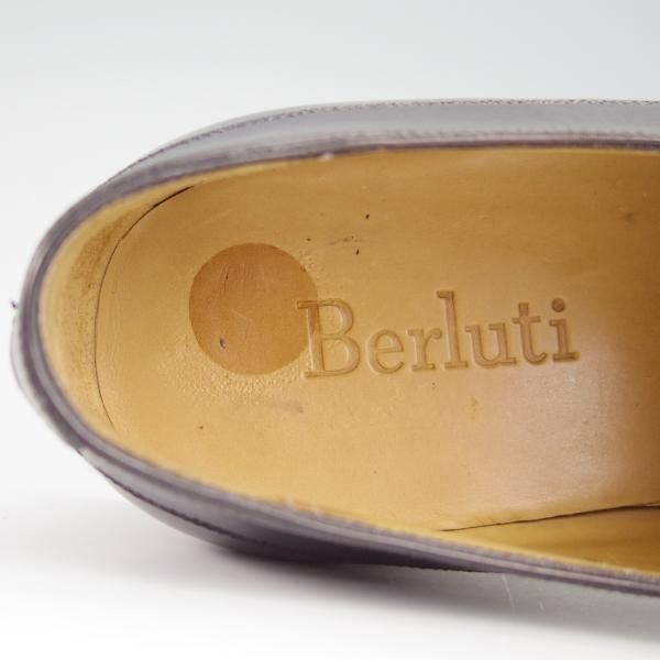 美品★(仏)ベルルッティ SIZE 8【貴重★DORIAN/ドリアン】OLGA �V/オルガトロワ/ヴェネチアレザー/黒/メンズ/Berluti★f852