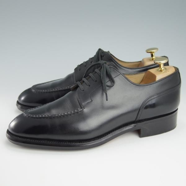 極上★三陽山長 SIZE 6.5【貴重★ブランド初期の勘三郎/スキンステッチ仕様】KANZABURO/Uチップ/カーフ/黒/メンズ/SanyoYamacho★f854