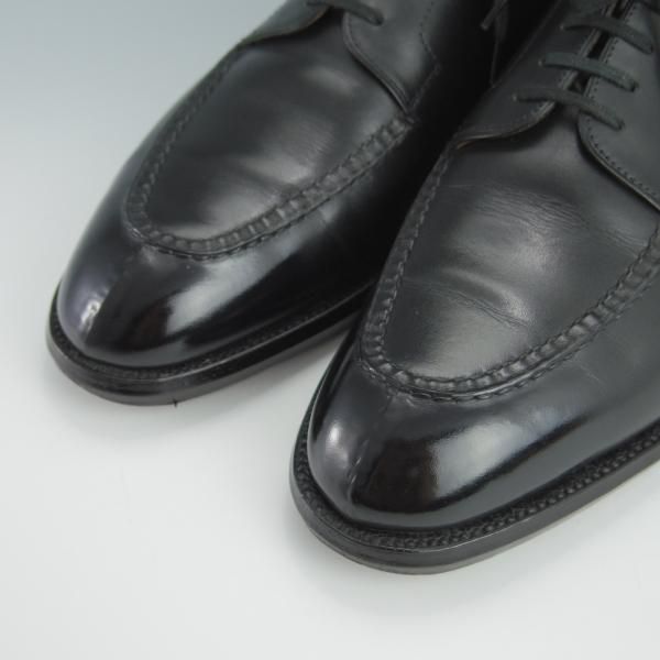 極上★三陽山長 SIZE 6.5【貴重★ブランド初期の勘三郎/スキンステッチ仕様】KANZABURO/Uチップ/カーフ/黒/メンズ/SanyoYamacho★f854