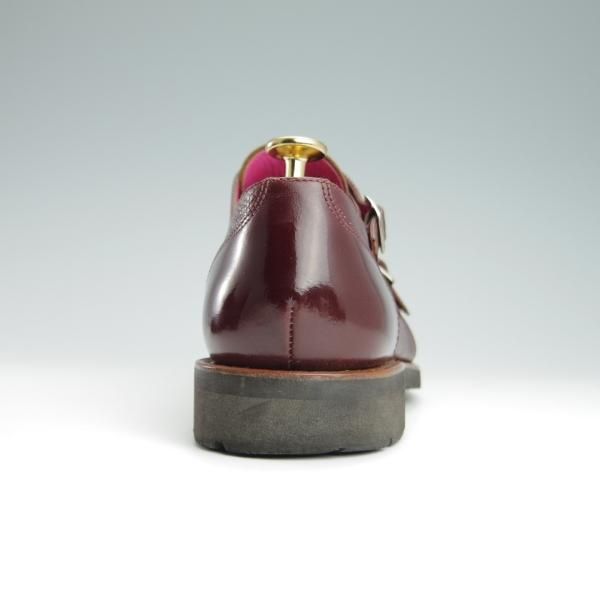 極上★パラブーツ SIZE 5.5【モデル定価￥80,300-★(仏)Vicomte A.別注/ダブルモンク】リスレザー×グレインレザー/赤茶/Paraboot★f860