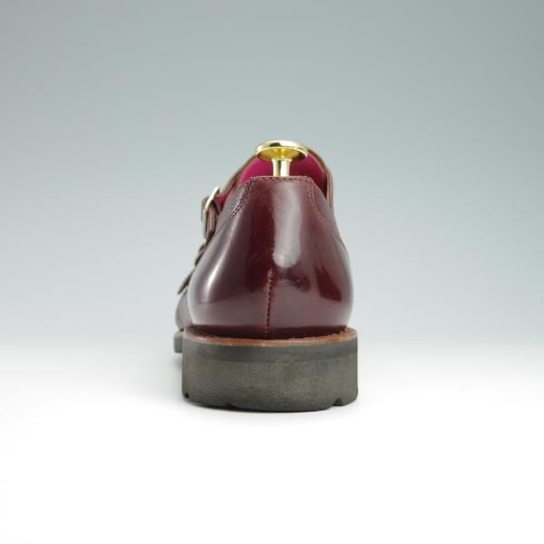 極上★パラブーツ SIZE 5.5【モデル定価￥80,300-★(仏)Vicomte A.別注/ダブルモンク】リスレザー×グレインレザー/赤茶/Paraboot★f860