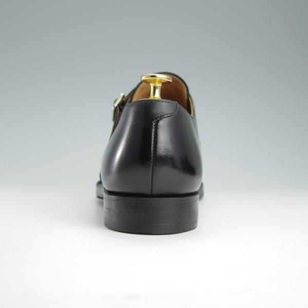 極上★クロケット&ジョーンズ 7.5E【コンビ仕様★LOWNDES 4/ラウンズ】ダブルモンク/スエード×カーフ/黒/メンズ/Crockett&Jones★f861