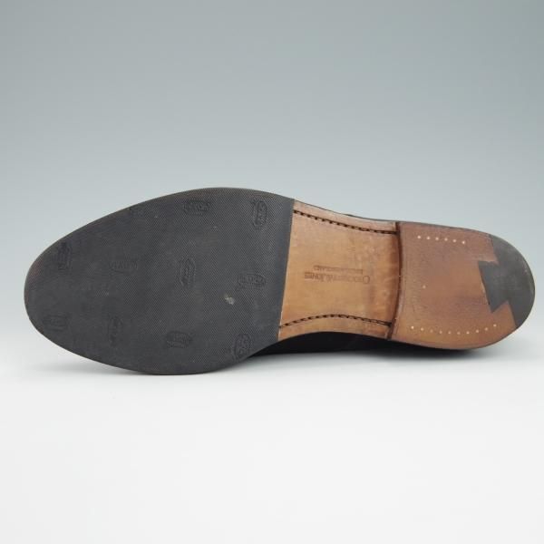 極上★クロケット&ジョーンズ 7.5E【コンビ仕様★LOWNDES 4/ラウンズ】ダブルモンク/スエード×カーフ/黒/メンズ/Crockett&Jones★f861