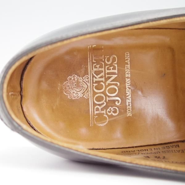 極上★クロケット&ジョーンズ 7.5E【コンビ仕様★LOWNDES 4/ラウンズ】ダブルモンク/スエード×カーフ/黒/メンズ/Crockett&Jones★f861