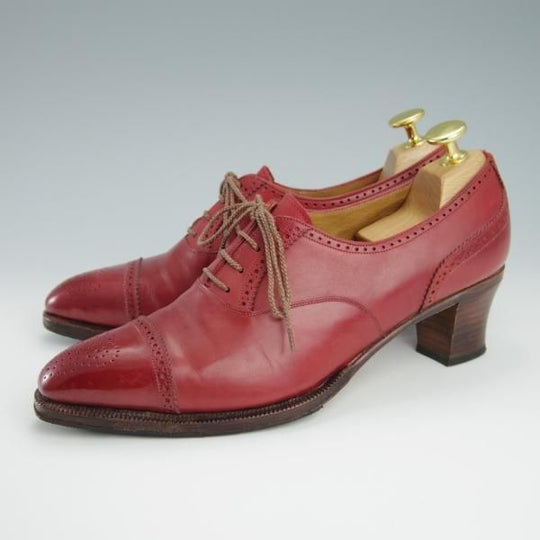 極上★(スペイン製)MEERMIN/メルミン(レディース) SIZE 5【★ヒール/セミブローグ】カーフ/赤茶★f862