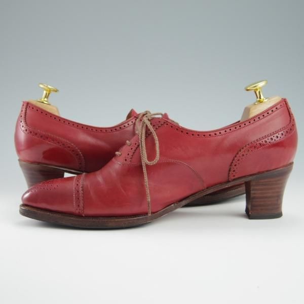 極上★(スペイン製)MEERMIN/メルミン(レディース) SIZE 5【★ヒール/セミブローグ】カーフ/赤茶★f862