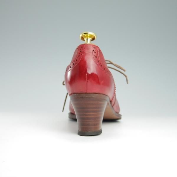 極上★(スペイン製)MEERMIN/メルミン(レディース) SIZE 5【★ヒール/セミブローグ】カーフ/赤茶★f862