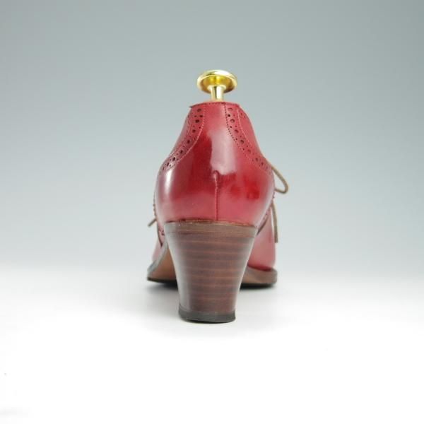 極上★(スペイン製)MEERMIN/メルミン(レディース) SIZE 5【★ヒール/セミブローグ】カーフ/赤茶★f862