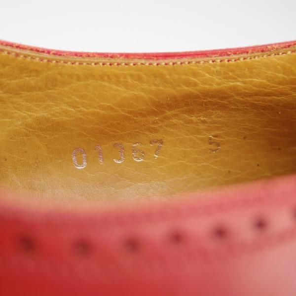 極上★(スペイン製)MEERMIN/メルミン(レディース) SIZE 5【★ヒール/セミブローグ】カーフ/赤茶★f862