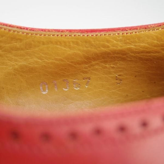 極上★(スペイン製)MEERMIN/メルミン(レディース) SIZE 5【★ヒール/セミブローグ】カーフ/赤茶★f862