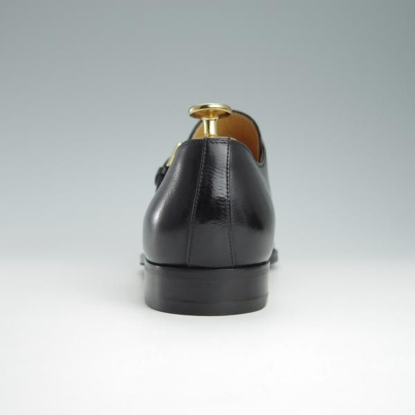 ほぼ試着程度★(伊)タニノクリスチー SIZE 5.5【定価15万円以上★モンクストラップ/109725】グレインレザー/黒/メンズ/TANINO CRISCI★f866