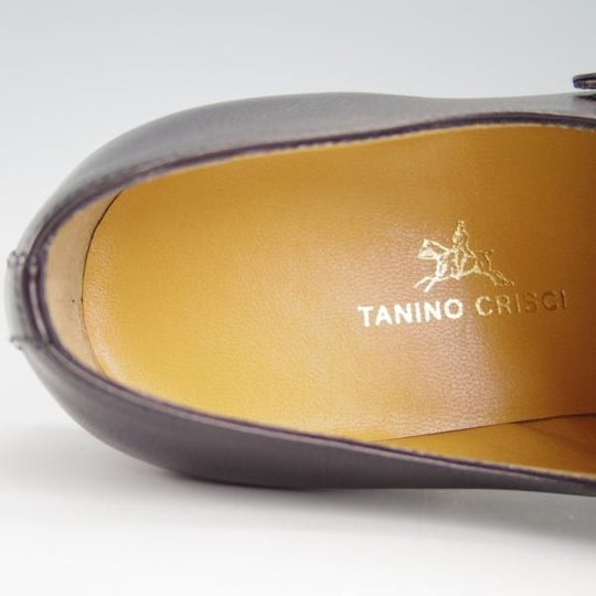 ほぼ試着程度★(伊)タニノクリスチー SIZE 5.5【定価15万円以上★モンクストラップ/109725】グレインレザー/黒/メンズ/TANINO CRISCI★f866