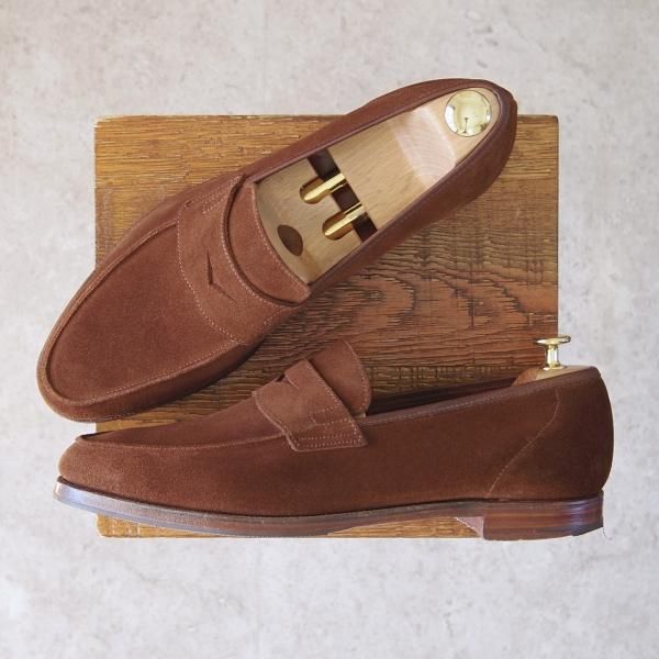 極上★クロケット&ジョーンズ 9.5E【★コインローファー/SELSEY】366ラスト/スエード/SNUFF/茶/メンズ/Crockett&Jones★f867